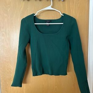 Forever 21 Knit Ribbed Long Sleeve Top